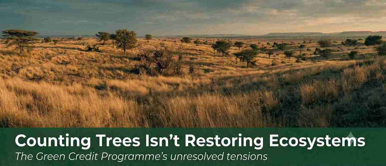 The Green Credit Programme Counts Trees. Whether Trees Are the Point Is the Harder Question.